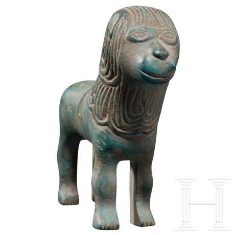 Bronzeskulptur eines Löwen, frühromanisch, 10. - 11. Jahrhundert - Foto 2