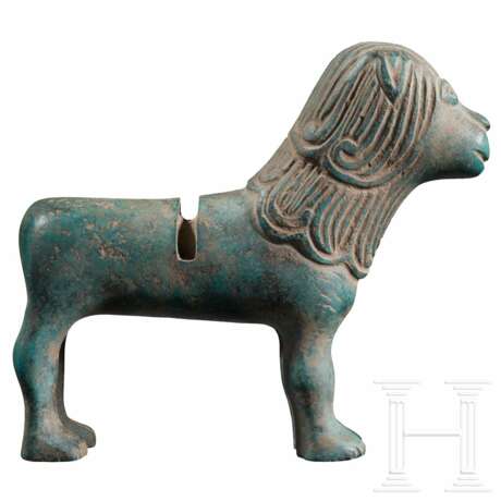 Bronzeskulptur eines Löwen, frühromanisch, 10. - 11. Jahrhundert - Foto 3