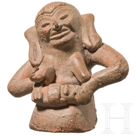 Außergewöhnliche Terrakottafigur einer Stillenden, Mexiko, Veracruz, 300 - 900 n. Chr. - photo 1