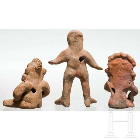 Drei Terrakottafiguren, Mexiko, Veracruz, 300 - 900 - photo 2