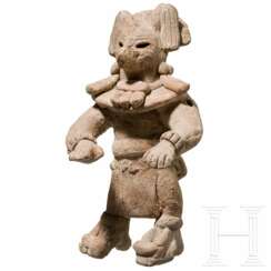 Seltene Terrakottafigur mit Koyotenmaske, Mexiko, Veracruz, ca. 900 - 1200 n. Chr.