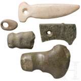 Fünf Steingeräte, Mittel- und Südamerika, ca. 3000 vor Christus – 1000 n. Chr. - фото 1