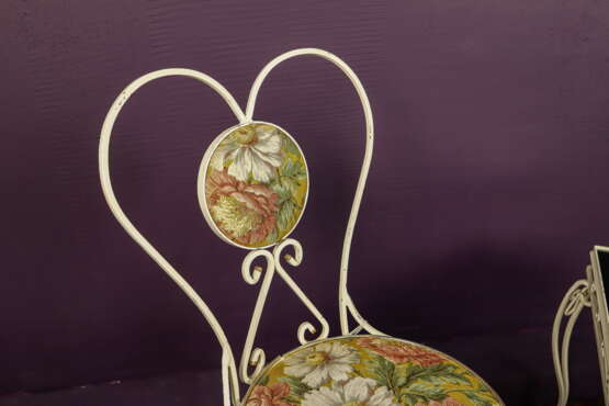 Table “Antique wrought iron furniture set”, Porcelain, See description, 1950 - photo 7