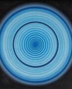 Robert Rotar. Fliegkraftspirale (1967). Rotation No B17 mit blauem Kreis