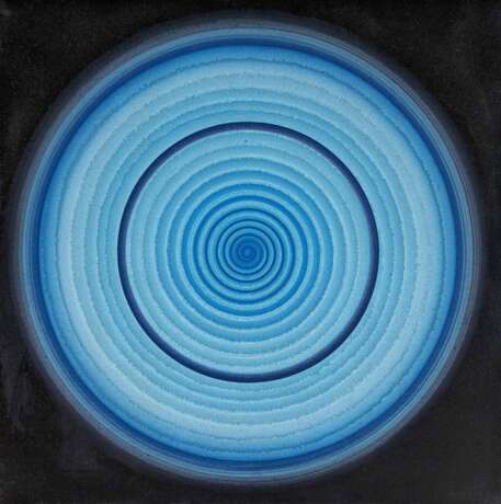 Rotar, Robert (Holger Skiebe). Fliegkraftspirale (1967). Rotation No B17 mit blauem Kreis - photo 1