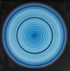 Fliegkraftspirale (1967). Rotation No B17 mit blauem Kreis