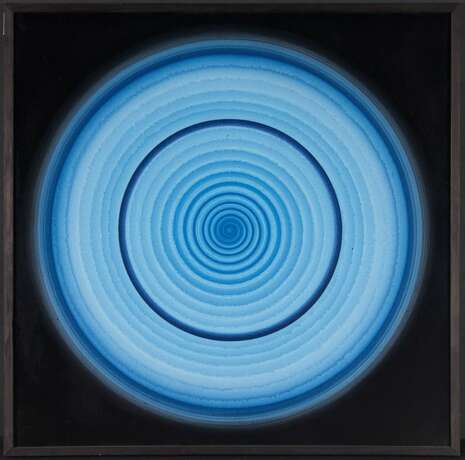 Rotar, Robert (Holger Skiebe). Fliegkraftspirale (1967). Rotation No B17 mit blauem Kreis - Foto 2
