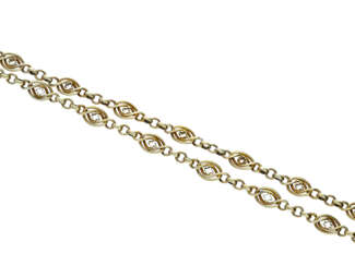 Kette: antike, handgeschmiedete Goldkette mit interessantem Design