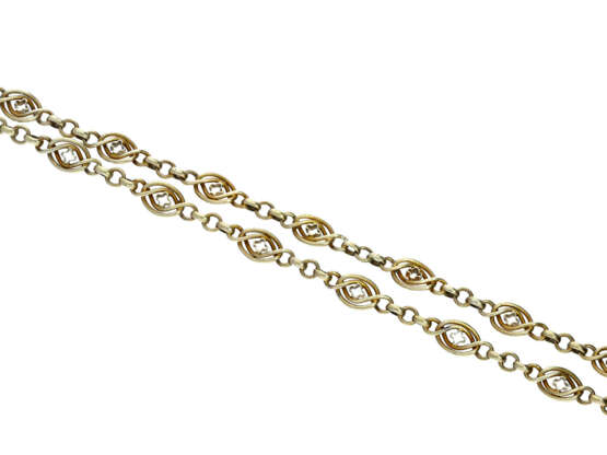 Kette: antike, handgeschmiedete Goldkette mit interessantem Design - Foto 1