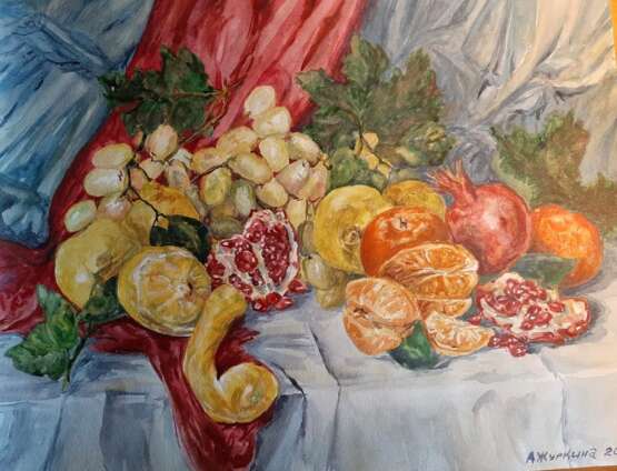Drawing “Author&#39;s watercolor Fruits.”, Paper, Watercolor, Academism, Still life, 2020 - photo 1