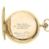 Taschenuhr: hochwertige Ulysse Nardin Goldsavonnette, um 1915 - Foto 3