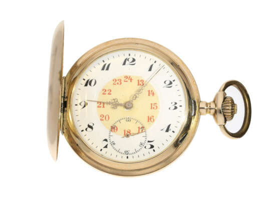 Taschenuhr: hochwertige Goldsavonnette, Ankerchronometer, um 1918 - Foto 1