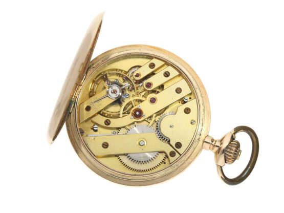 Taschenuhr: hochwertige Goldsavonnette, Ankerchronometer, um 1918 - Foto 2