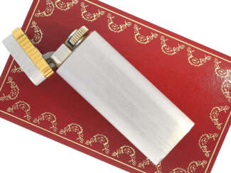 Feuerzeug: edles Feuerzeug von Cartier in originaler Box, mit Begleitpapieren