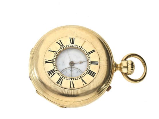 Taschenuhr: frühe und rare Francois Czapek (Patek Philippe) Halbsavonnette, signiert Czapek & Cie "Demi-Chronometre" No. 7408, ca.1853 - photo 1