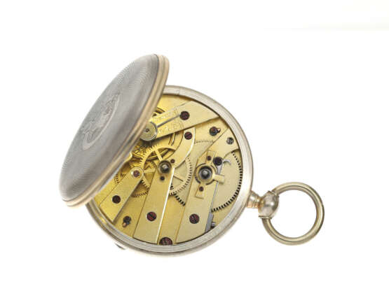 Taschenuhr: deutsche Taschenuhr mit Zylinderhemmung, signiert Julius Hampel Bromberg, ca.1870 - Foto 2