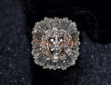 Винтажное кольцо с бриллиантами - фото 1