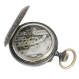 Taschenuhr: seltene, dekorative und ungewöhnliche astronomische Taschenuhr mit Stahlgehäuse, ca. 1890 - Foto 2