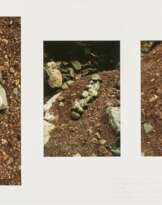 River stones scratched white made in dried-up bed of Swindale Beck after a long hot summer over cast began to rain steadily just as I finished