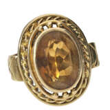 Ring: großer, sehr dekorativer vintage Goldschmiedering mit Citrin - Foto 1