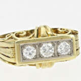 Ring: goldener, ausgefallener Damenring im Stil des Art déco, ca. 1950 - Foto 1