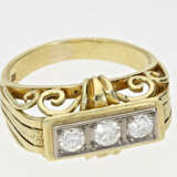 Ring: goldener, ausgefallener Damenring im Stil des Art déco, ca. 1950 - photo 2