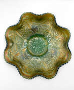 Fenton. Сервировочная тарелка "Lotus and Poinsettia". США, Fenton, ручная работа, 1906-1920 гг