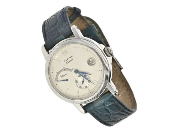 Armbanduhr: dekorative, große vintage Herrenuhr, Alpina "Chronos-Reserve de Marche", 90er Jahre, mit Originalbox und Papieren - Foto 1