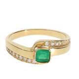 Ring: vintage Smaragd/Brillant-Goldschmiedering - photo 1
