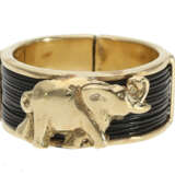 Ring: sehr ungewöhnlicher, vintage Goldschmiedering, Motiv "Elefant" - фото 1