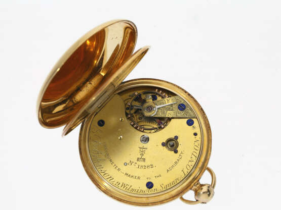 Taschenuhr: hochwertige englische Taschenuhr, königlicher Chronometermacher E.D. Johnson London, 18K Hallmarks 1863 - Foto 2