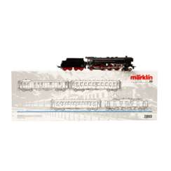 MÄRKLIN 2-teilig Konvolut Schlepptenderlok und Zugset 2860, Spur H0,