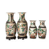 Vier (zwei Paar) Nanking Vasen. CHINA, 19. Jahrhundert. - Foto 4