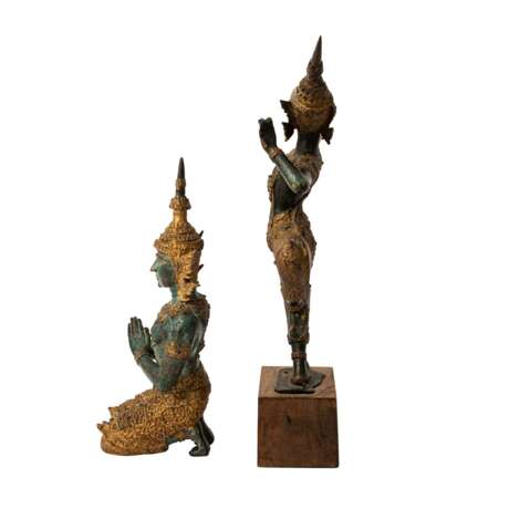 Zwei Ramakian-Figuren. THAILAND, 20. Jahrhundert. - Foto 2