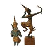 Zwei Ramakian-Figuren. THAILAND, 20. Jahrhundert. - Foto 3