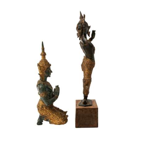Zwei Ramakian-Figuren. THAILAND, 20. Jahrhundert. - Foto 4