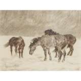 ROLOFF, ALFRED (1879-1951) "Pferde im Sturm" - Foto 1