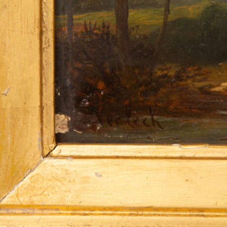 VERLECK (Maler des 19. Jahrhundert.) "Landschaft" - Foto 3