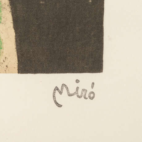 MIRÓ, Joan, NACH (1893-1983), 5 Farblithographien "Figürliche Komposition", - фото 5