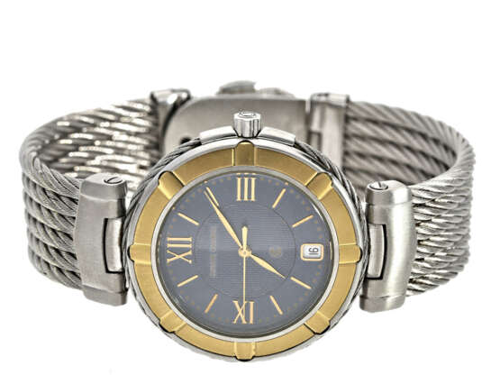 Armbanduhr: große vintage Designeruhr von Philippe Charriol, Stahl/Gold - фото 1
