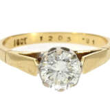 Ring: vintage Brillant/Solitärring mit schönem Altschliffbrillant von 0,91ct - Foto 1