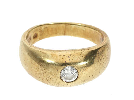 Ring: klassischer vintage Bandring mit Brillantbesatz - фото 1