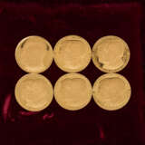Konvolut aus 6 goldenen Medaillen und 1 Siegelanhänger in Gold - - Foto 2