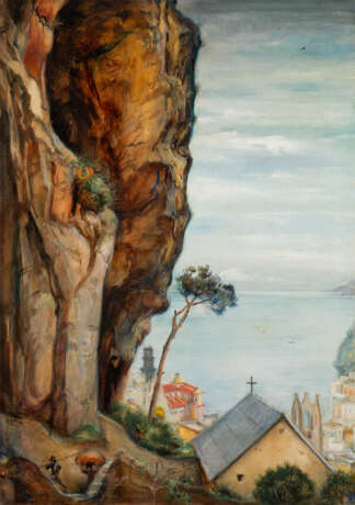 FRIEDRICH AUGUST WEINZHEIMER 1882 Golzheim - 1947 Florenz 'SALITA PER RAVELLO' Öl auf Leinwand - photo 1