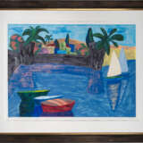 AMOS YASKIL 1935 Haifa - lebt und arbeitet in Tiberias DIE BUCHT VON GALILÄA Farbserigrafie auf festem Papier - фото 1
