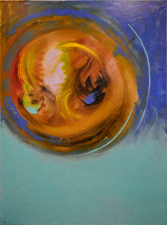 Design Painting “Tired planet”, Canvas, Oil paint, Abstract Expressionist, Landscape painting, 2020 - photo 1