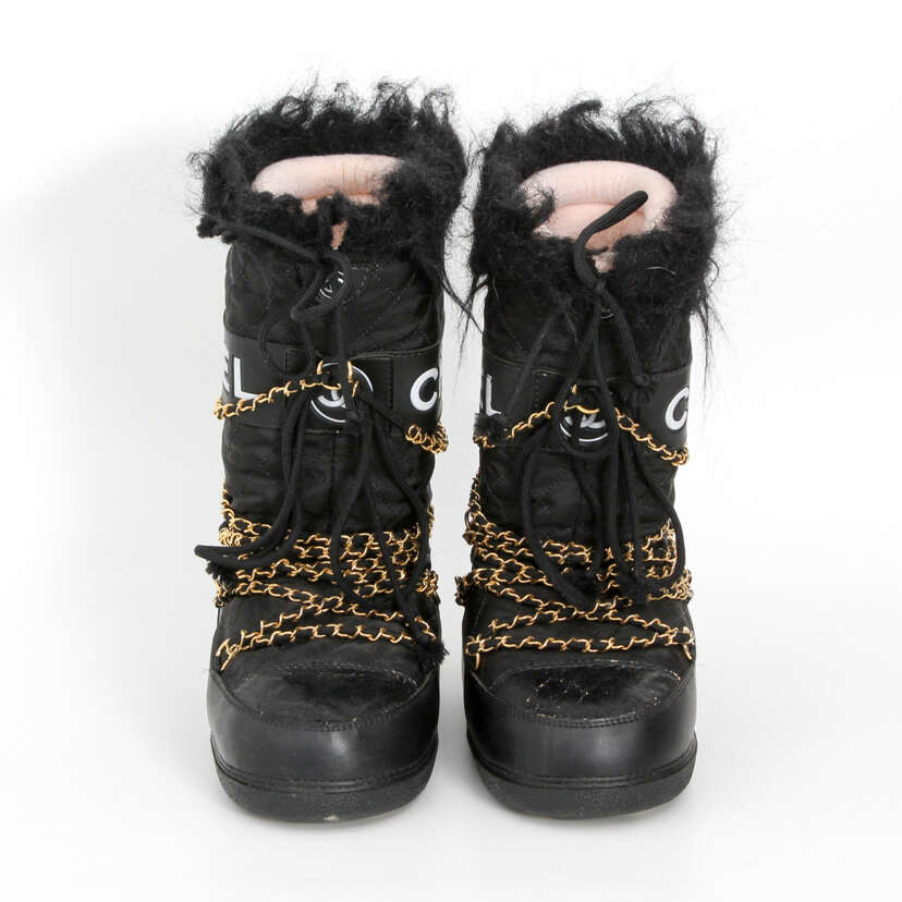 CHANEL  Shoes  Authentic New Chanel Logo Apres Ski Winter Boots Size 36   Poshmark