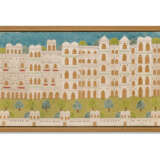 TWO INDIAN ARCHITECTURAL PAINTINGS OF PALACE GARDENS - photo 4