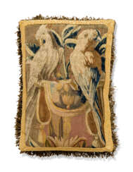 A FLEMISH TAPESTRY FRAGMENT CUSHION