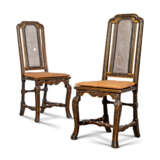 A PAIR OF ANGLO-DUTCH BLACK-AND-GILT-JAPANNED AND LEAF-DECOUPAGE SIDE CHAIRS - photo 1